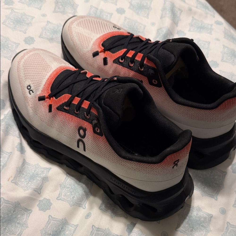 On Running Black and Pink Gradient Sneakers